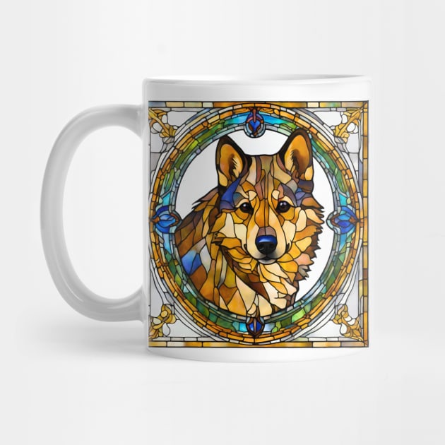 Stained Glass Swedish Vallhund by Doodle and Things